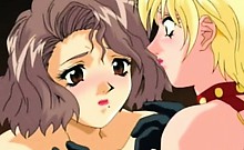Anime lesbians licking and dildoing